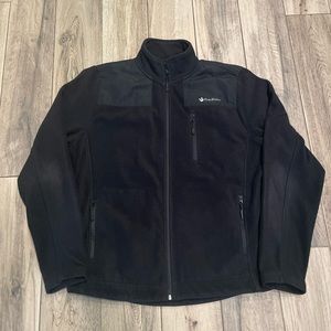 Rowdy Gentleman Black Label Fleece Vest Jacket Black Mens Large